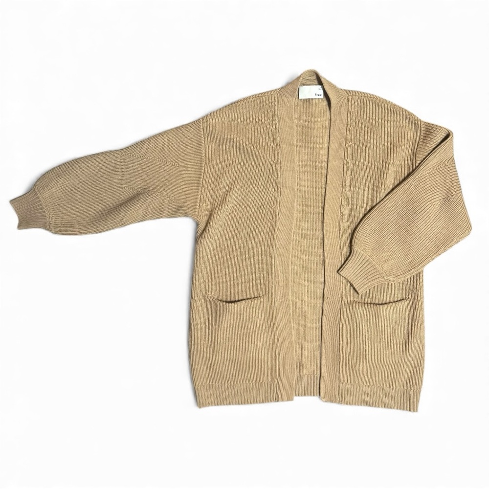 Aritzia Wilfred Free Unwind Oversized Merino Wool Cardigan Camel Tan XS Holiday - Picture 4 of 9